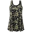 Air Curvey Tank Tops for Women Build in Bra Casual Flowy Tank Pleated Loose Fit S-XXXXL