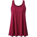 Air Curvey Tank Tops for Women Build in Bra Casual Flowy Tank Pleated Loose Fit S-XXXXL