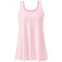 Air Curvey Tank Tops for Women Build in Bra Casual Flowy Tank Pleated Loose Fit S-XXXXL