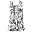 Air Curvey Tank Tops for Women Build in Bra Casual Flowy Tank Pleated Loose Fit S-XXXXL