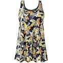 Air Curvey Tank Tops for Women Build in Bra Casual Flowy Tank Pleated Loose Fit S-XXXXL