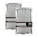 Air Filter Factory Microwave Grease Filter WB06X10309, WB06X10359 Replacement For GE Cafe Magic Chef 3511900200, 3511900800 12-Layer Aluminum Mesh Grease Filters 5" X 7.62" 2-Pack