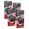 Air Fresheners Vent Clips, Essential Car Odor Eliminator, Perfect Scented Car Accessories, For Long Lasting Fragrance up to 30 days, 0.07 FL.OZ (Rose, 4 Packs)
