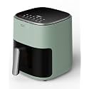 Air Fryer 12-in-1, 5.5-Qt Compact for 2-4 people, Little to No Oil, Nonstick Dishwasher Safe Frying Baskets, Light Green