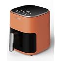 Air Fryer 12-in-1, 5.5-Qt Compact for 2-4 people, Little to No Oil, Nonstick Dishwasher Safe Frying Baskets, Orange