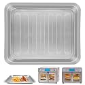 Air Fryer Drip Pan for Emeril Lagasse Dual Zone 360 Air Fryer Oven 25 QT Extra Large, 14''×12'' Steel Air Fryer Tray Accessories Grill Plate Crisper Plate Replacement Parts Rack