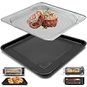 GWY Air Fryer Tray Basket for Ninja Foodi SP101 SP100 Digital Air Fryer Countertop Oven, Air Fryer Grill Pan Plate Crisper Plate Rack Accessories Replacement Parts Tray, Dishwasher Safe