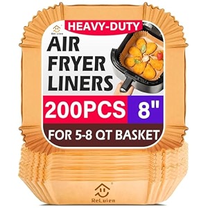 air fryer liners 200pcs 8734 square parchment paper liner for air fryer baking roasting and microwave non-stick disposable airfyer liners accessories