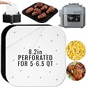 Air Fryer Paper Liners for Ninja Speedi SF301 Rapid Cooker &amp; AirFryer 6 QT 12 in 1, Air Fryer Accessories Disposable Parchment Paper and Reusable Non-Stick Heat Resistant for Easy Clean Up