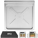 Air Fryer Replacement Parts for Emeril Lagasse 26 QT Extra Large Air Fryer, 13''×12.5'' Stainless Steel Air Fryer Crumb Tray Replacement Parts Rack with 4 PCS Oven Liner