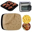 Air Fryer Unbleached Parchment Paper Sheets for Ninja Combi All-in-One Multicooker 14-in-1 SFP701 Airfryer Oven and Slow Cooker, Perforated Liners 100pcs Pre-Cut Square Accessories, Basket Protectors