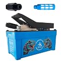 Air Hydraulic Pump 0.45 Gal 10,000 PSI Reservoir NPT 3/8" Oil Outlet, NPT 1/4" Inlet, Air Hydraulic Foot Pump Made of Aluminum, Blue