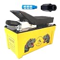 Air Hydraulic Pump 0.45 Gal 10,000 PSI Reservoir NPT 3/8" Oil Outlet, NPT 1/4" Inlet, Air Hydraulic Foot Pump Made of Aluminum, Yellow