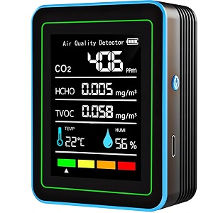 air quality monitor indoor 15 in 1 professional air quality detector with pm25 co2 monitorformaldehydehchotvoctemperaturehumidity portable carbon dioxide detector for home hotel office car
