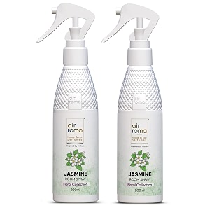 air-roma jasmine air freshener  long- lasting odour eliminator  for home amp office use  combo pack of 2  200ml each spray