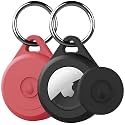for Air tag Keychain Holder Case for Apple Air tag 1st &amp; 2nd Generation, 2 Pack of IPX8 Waterproof, Fully Shockproof, Anti Scratch for Air tag Holder Case for Key, Kid, Bag, Luggage, Pets Collar