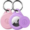 for Air tag Keychain Holder Case for Apple Air tag 1st &amp; 2nd Generation, 2 Pack of IPX8 Waterproof, Fully Shockproof, Anti Scratch for Air tag Holder Case for Key, Kid, Bag, Luggage, Pets Collar