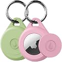 for Air tag Keychain Holder Case for Apple Air tag 1st &amp; 2nd Generation, 2 Pack of IPX8 Waterproof, Fully Shockproof, Anti Scratch for Air tag Holder Case for Key, Kid, Bag, Luggage, Pets Collar