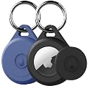 for Air tag Keychain Holder Case for Apple Air tag 1st &amp; 2nd Generation, 2 Pack of IPX8 Waterproof, Fully Shockproof, Anti Scratch for Air tag Holder Case for Key, Kid, Bag, Luggage, Pets Collar