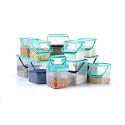 Air Tight 5 Kg Plastic Storage Container Square Kitchen Storage With Handle For Rice,Flour,Food Grain,(Pack Of 3 5 kg)