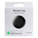 2026 Air Tracker Tags-2 Pack: [Apple MFi Certified] Works with Apple Find My (iOS Only) for Worldwide Tracking, Bluetooth Locator with Replaceable Battery for Keys, Pets, Cars, Luggage, Backpacks