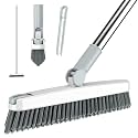 AIR U+ Grout Brush with Long Handle 180° Swivel Scrub Brush White