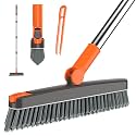 AIR U+ Heavy Duty Grout Scrub Brush with Long Handle & Hair Clip