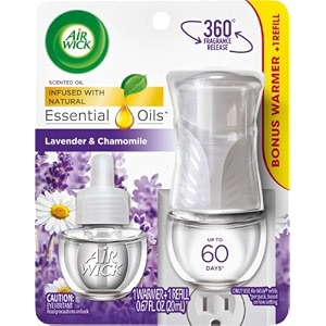 air wick scented oil refill plug in air freshener essential oils lavender amp chamomile starter kit 1 warmer1 refill 1 count