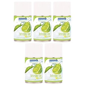 airance automatic air freshener refill perfume spray - refreshing lime -250 ml - pack of five