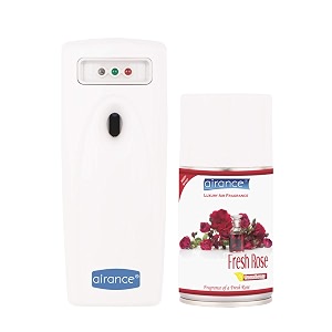 airance automatic air freshner dispenser 2 year warranty with refill fresh rose - 250 ml 3000 sprays