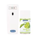 Airance Automatic Air Freshener Dispenser with Refreshing Lime Refill 250ml | 3000+ Sprays | Smart Light Sensor | Day/Night/24H Modes | Wall Mount &amp; Tabletop | 2-Year Warranty