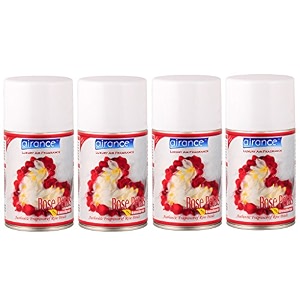 airance automatic room freshener refill perfume spray - rose petals - 250 ml - pack of four