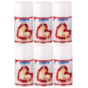 airance automatic air freshner refill perfume spray - rose petals - 250 ml - pack of six
