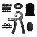 Airavat Gripper, Gripper Set, Black Adjustable Hand Grip Strengthener Set of 5 Pcs, Hand Grip for Men, Finger Exercise Power Hand Grippers (Black)
