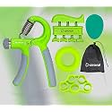 Airavat Gripper, Gripper Set, Black Adjustable Hand Grip Strengthener Set of 5, Hand Grip for Men, Finger Exercise Power Hand Grippers (Green)