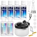 Airbrush Cleaning Kit, 4 Cleaners&2 Thinners with Glass Cleaning Pot