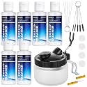 Airbrush Cleaning Kit, 6 Airbrush Cleaners with Glass Cleaning Pot