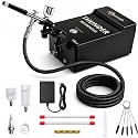 Airbrush Kit with Air Compressor, 55 PSI, 0.3mm Single-Action