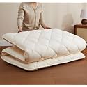 Aircliff Japanese Floor Futon Mattress, Tatami Mat Sleeping Pad, Shikibuton, Mattress Topper, Boys Girls Roll Up Dormitory Mattress, Foldable & Portable Floor Lounger Bed, Guest Bed (Cream, Full)