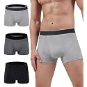 AIRCUTE Men Urine Incontinence Underwear Fly Front Opening Absorbent Leak Proof Boxer Brief for leaks 60 ML 3 Pack