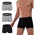 AIRCUTE Men Urine Incontinence Underwear Fly Front Opening Absorbent Leak Proof Boxer Brief for leaks 60 ML 3 Pack