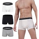 AIRCUTE Men Urine Incontinence Underwear Fly Front Opening Absorbent Leak Proof Boxer Brief for leaks 60 ML 3 Pack