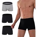 AIRCUTE Men Urine Incontinence Underwear Fly Front Opening Absorbent Leak Proof Boxer Brief for leaks 60 ML 3 Pack