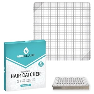aire allure disposable shower drain hair catcher stickers 634 square pack of 25