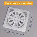 Aire Allure Plastic Disposable Shower Drain Cover, Waterproof Hair Catcher, Mesh Stickers, Bathroom, Bathtub Drain Kitchen Shower Drain Floor, Sink Strainer Filter (13cm x 13cm) (Pack of 20)