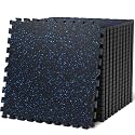 AIRHOP 0.79" Thick Gym Flooring for Home Gym, 72 Sq Ft Rubber Top Gym Mat
