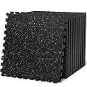 AIRHOP 0.79" Thick Gym Flooring for Home Gym, 72 Sq Ft Rubber Top Gym Mat