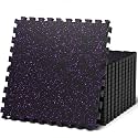 AIRHOP 0.79" Thick Gym Flooring for Home Gym, 48 Sq Ft Rubber Top Gym Mat