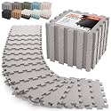 AIRHOP 18 PCS Gym Floor Mat, EVA Foam Puzzle Gym Mat, High-Density Interlocking Foam Floor Tiles for Home Gym, Play Workout Garage Kitchen Flooring 12.6"x12.6"x0.4"