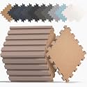 AIRHOP 18 PCS Gym Floor Mat, EVA Foam Puzzle Gym Mat, High-Density Interlocking Foam Floor Tiles for Home Gym, Play Workout Garage Kitchen Flooring 12.6"x12.6"x0.4"